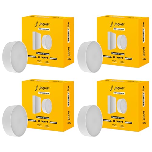 Jaquar 12W LED Gem Trimless Round Surface Mount Down Light | No False Ceiling Required | Warm Light(3000K) | (Pack of 4) - Image 1