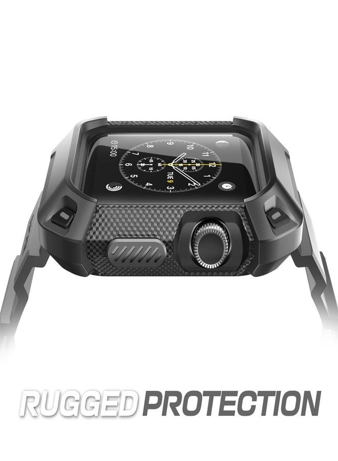 SUPCASE for Apple Watch 3 38mm Case with Band (Unicorn Beetle Pro), [Anti-Scratch] [Bumper Protector] Rugged Men Cover Sport Protective Case with Strap Bands for iWatch 3 38mm 2017/2016/2015, Black - Image 2