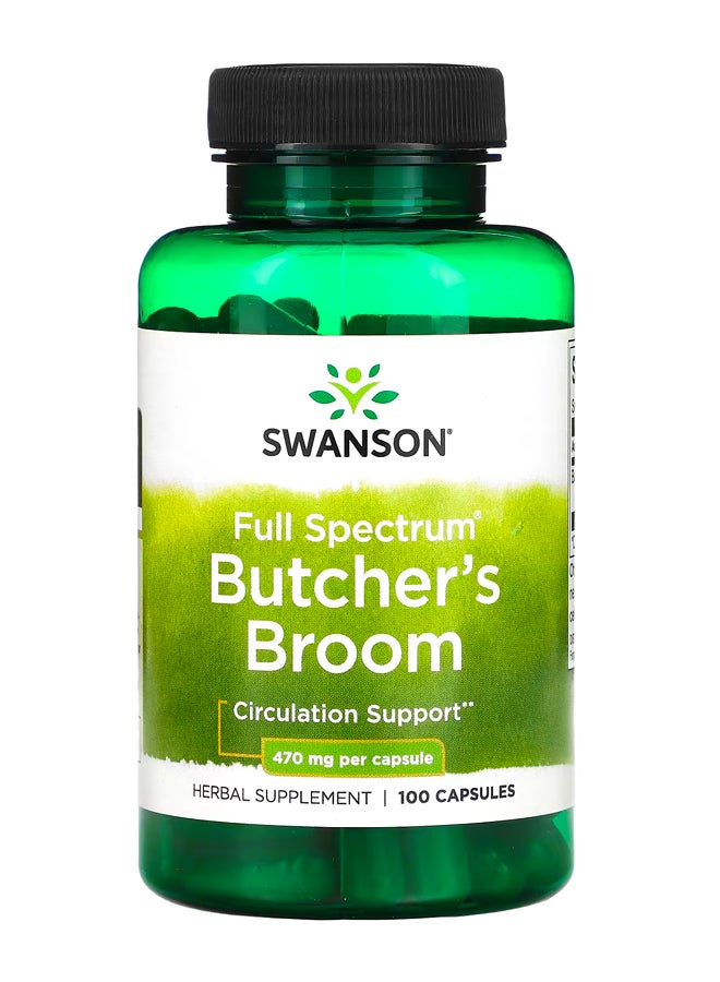 سوانسون مكنسة الجزار كاملة الطيف ، 470 ملجم ، 100 كبسولة