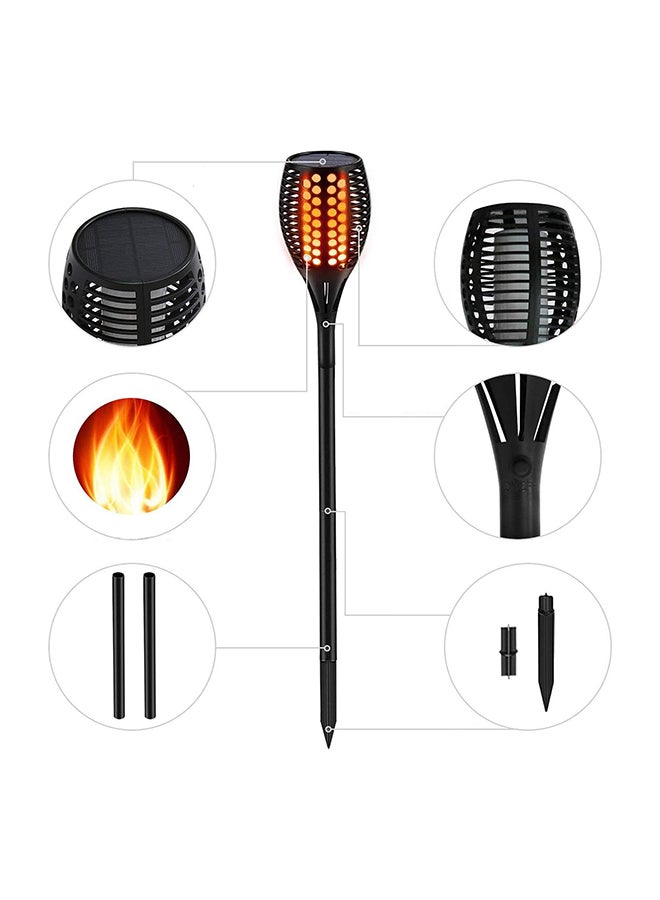 Ip65 Waterproof Garden Torches Dusk To Dawn Auto On LED Realistic Court Outdoor Solar Lights (Pack Of 2) - Image 2