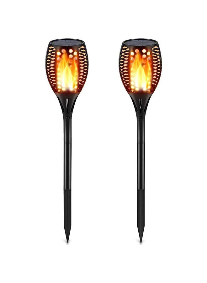Ip65 Waterproof Garden Torches Dusk To Dawn Auto On LED Realistic Court Outdoor Solar Lights (Pack Of 2) - Image 1
