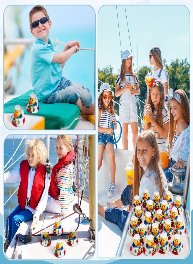 Jerify 12 Packs Cruise Ships Rubber Ducks 2 Inch Nautical Rubber Cruise Ducks Bulk Sailing Ship Toy for Carnival Party Gift Classroom Incentives Bath Tube Pool Toy - Image 4