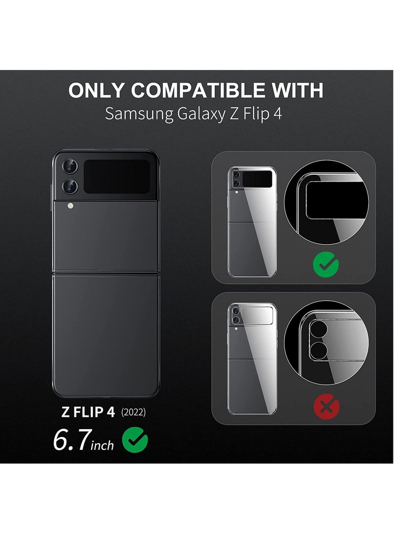 SYOSI Camera Lens Protector Case Cover for Samsung Galaxy Z Flip 4, Anti Scratch HD Tempered Metal Glass Camera Screen Protector Shockproof Film for Galaxy Z Flip 4 5G 2022 Accessories, Black - Image 5