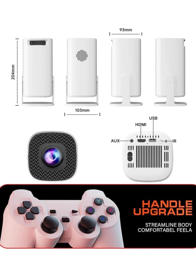 ELTRAZONE - Smart Video Game Projector with Game Console – 1080P, 150 ANSI Brightness, Wireless Controller, WiFi 6, BT 5.0, Home Theater Projector for Gaming & Entertainment - Image 1