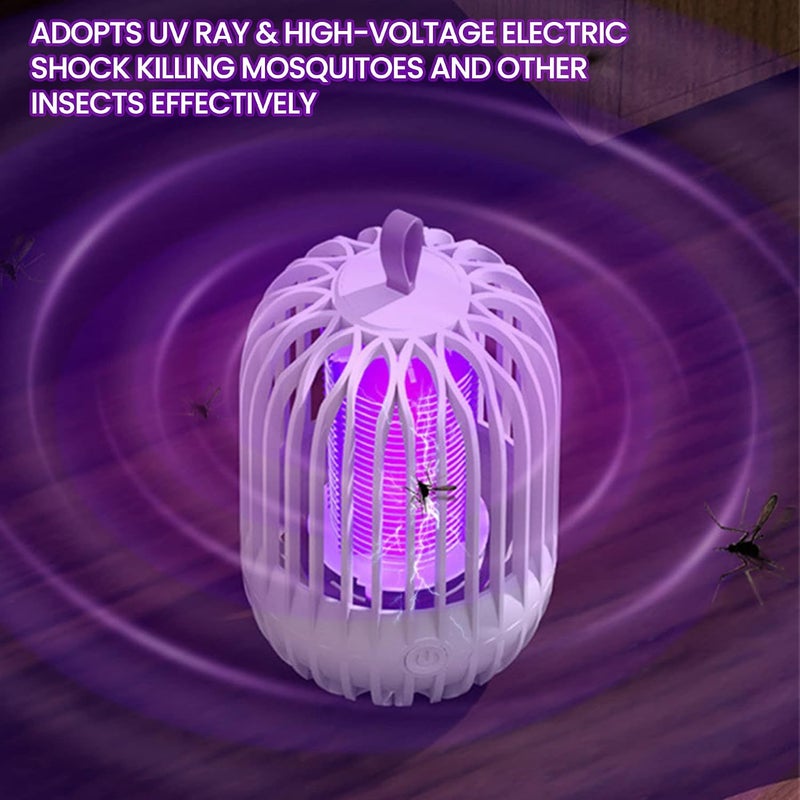 YARDHOBI Mosquito Killer with Night Light, Rechargeable Bug Zapper Indoor and Outdoor with USB Power Supply Portable Non-toxic Mosquito Zapper for Home, Garden, Patio - Image 4