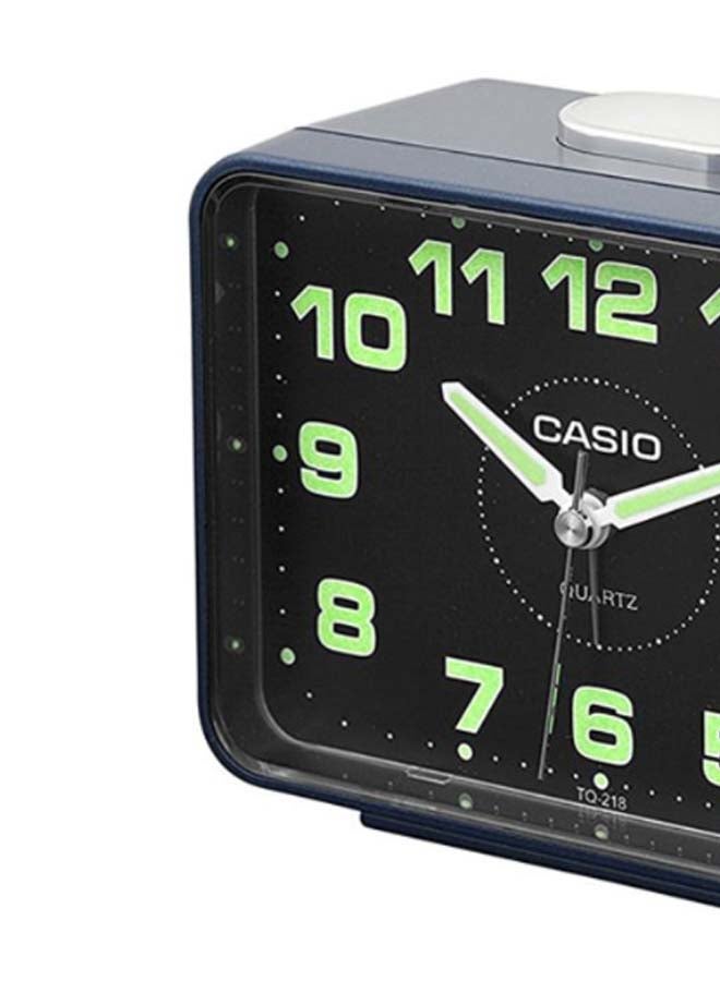 CASIO Desk Analog Alarm Clock Blue/Silver 10.7x9x6cm - Image 2