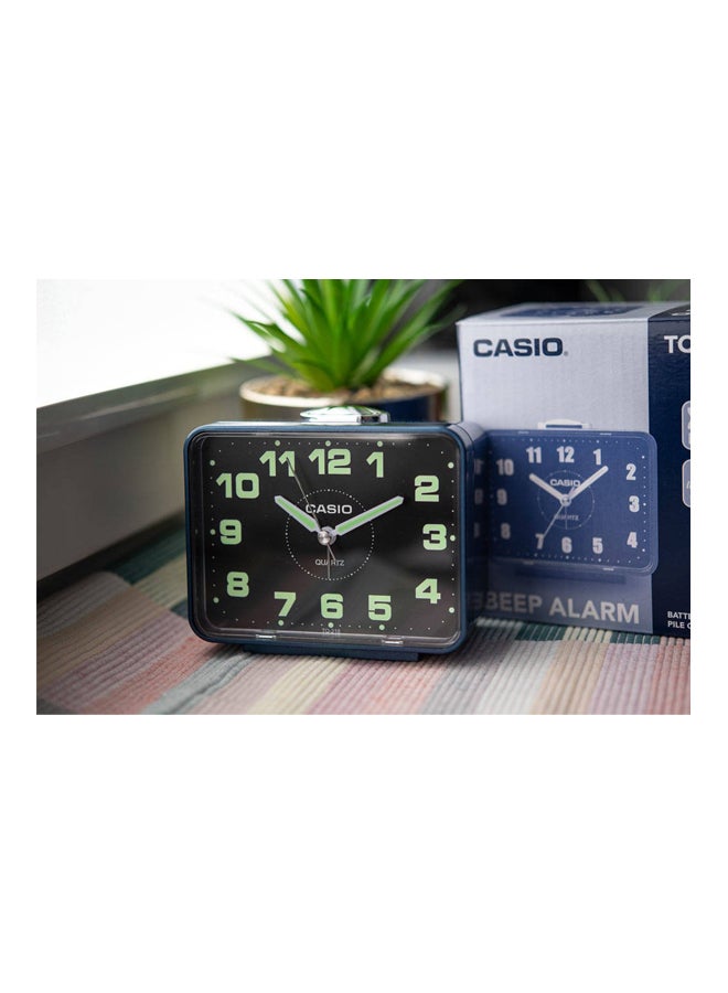 CASIO Desk Analog Alarm Clock Blue/Silver 10.7x9x6cm - Image 4