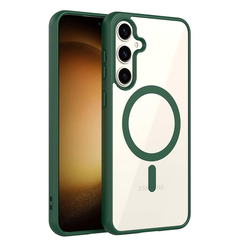 ZAPCASE غطاء خلفي لجهاز سامسونج جالاكسي S24 5G | متوافق مع غطاء خلفي لجهاز سامسونج جالاكسي S24 5G | غطاء خلفي مقاوم للخدوش | أخضر غابي - Image 1