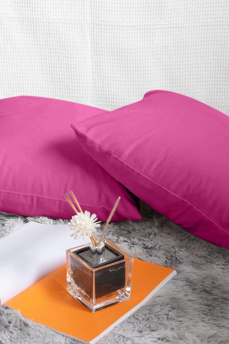 Red suede throw pillow covers 4 pieces, plain color soft decorative cushion covers, rose red 45*45 cm, suitable for sofas, chairs, couches, bedrooms, cars - Image 5
