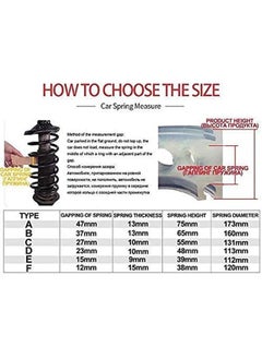Generic 2pcs Car Shock Absorber Spring Buffers  Spring Bumper Auto-buffers Springs A/B/C/D/E/F Type Transparent Urethane Bumper Cushion For Auto Car Accessories  Type B  - Image 3