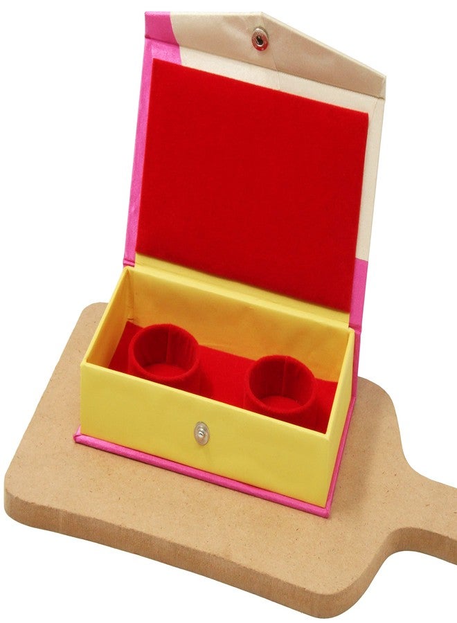 LUCES Jewellery Bracelet Pair Bangle Set Display Organiser Anklet Storage Box Case Showcase Wedding Jewelry Storage Holder Pack of 4 Cream - Image 2