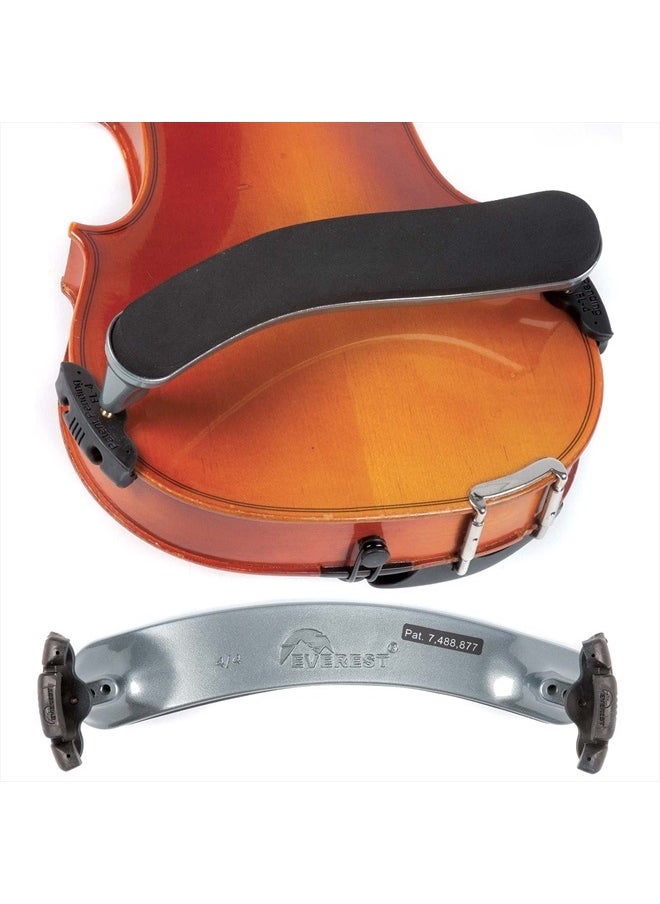 Everest EVEREST ES-4 Titanium Silver Violin Shoulder Pad, 4/4 Size, Titanium Silver  - Image 4