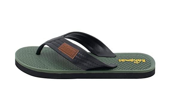 BAHAMAS Men's Adult Black-Olive Slipper, Size 8 UK - Image 4