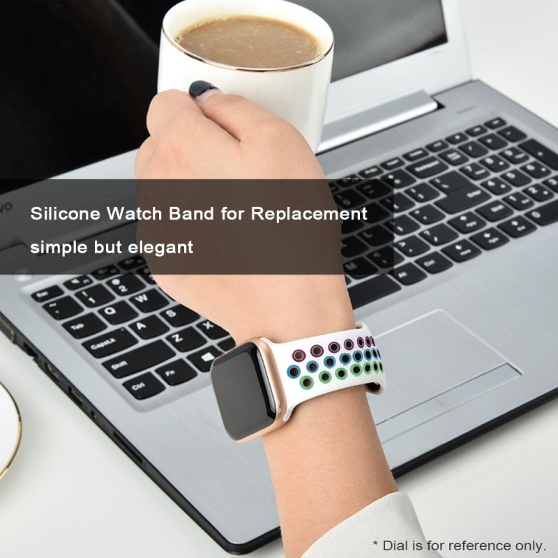 Smartwatch Bands Silicone Strap Compatible With Switch Watch Series 1 2 3 4 5 - White Skin-Friendly Washable Watch Band for Fashion Wear - Image 4