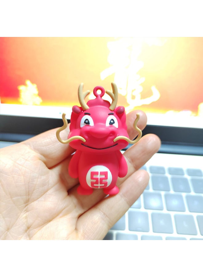 قالب محرك فلاش USB لعام التنين زودياك مصنوع خصيصًا على شكل دمية محرك فلاش USB شكل استريو Pvc قلادة مطاطية ناعمة محرك فلاش USB كرتوني - اللون: قرص U + حقيبة Opp سعة التعبئة: USB2.0 64 جيجابايت  - Image 4