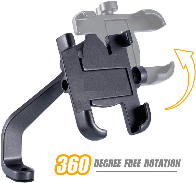 CELLMASTER Full Metal Body Bike & Scooty360 Degree Rotating Mobile Holder Stand for Bicycle, Motorcycle, Scooty Fits All Smartphones Multicolor - Image 3