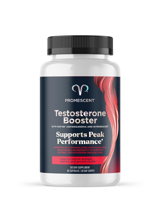 Promescent Testosterone Booster for Men Supplement w/Tongkat Ali (LongJack), KSM-66 Ashwagandha, Goat Weed, Fenugreek & Tribulus Terrestris, Supports Natural Energy, Stamina & Strength, 90 Capsules - Image 1