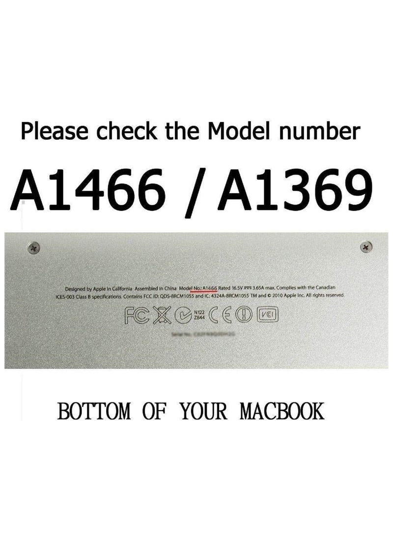 Mufaens Hard Shell Case Cover Compatible with Older Version MacBook Air (13 & 13.3-inch, 2010-2017 Release) Model: A1369/A1466, (MC503xx/A, MC504xx/A, MC965xx/A, MC966xx/A, MD231xx/A, MD232xx/A, MD760xx/A, MD761xx/A, MD760xx/B, MD761xx/B, MJVE2xx/A, MJVG2xx/A, MMGF2xx/A, MMGG2xx/A, MQD32xx/A, MQD42xx/A, MQD52xx/A) Black Marble  - Image 2