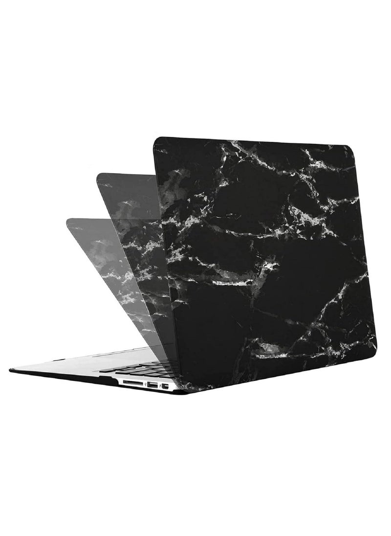 Mufaens Hard Shell Case Cover Compatible with Older Version MacBook Air (13 & 13.3-inch, 2010-2017 Release) Model: A1369/A1466, (MC503xx/A, MC504xx/A, MC965xx/A, MC966xx/A, MD231xx/A, MD232xx/A, MD760xx/A, MD761xx/A, MD760xx/B, MD761xx/B, MJVE2xx/A, MJVG2xx/A, MMGF2xx/A, MMGG2xx/A, MQD32xx/A, MQD42xx/A, MQD52xx/A) Black Marble  - Image 4