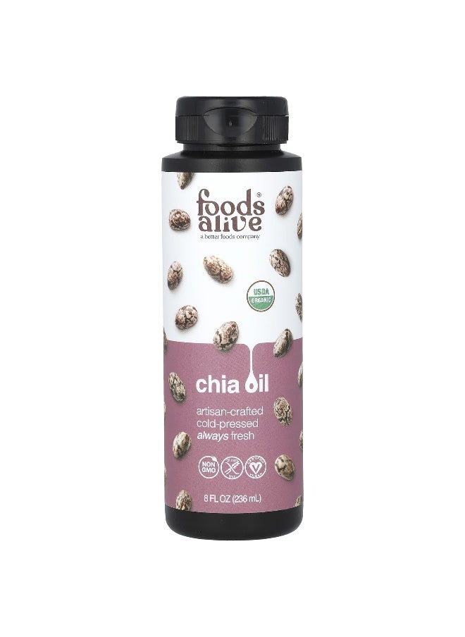 Foods Alive Foods Alive, Organic Chia Oil, Artisan Cold-Pressed, 8 fl oz (236 ml)  - Image 1