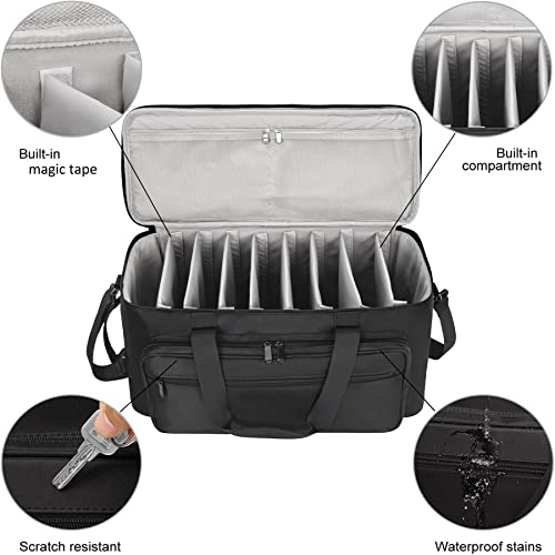 AKOZLIN Large Travel Gig Band Cable File Bag With Detachable Dividers,DJ Cord Organizer Case for Laptop,DJ Gear,Sound Instrument and Musician Accessories - Image 3
