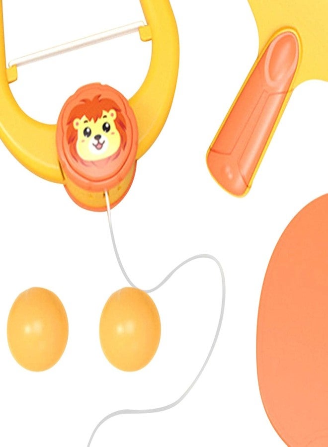 DHARMISHO Hanging Table Tennis Self Training Indoor Gaming 2 Racket & 3 Practice Ball Portable Double Sparring Hanging Toys Parent Child Interaction Indoor Toys (Multicolor) - Image 5