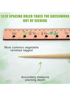 SYOSI Wood Seed Spacing Ruler with Holes, Wooden Planting Ruler Solid Seed Planter Tool, for Garden Planting Tools Plant Ruler Spacing and Interval Ruler Plant Spacing Ruler Wood Supplies Vegetable  - Image 3