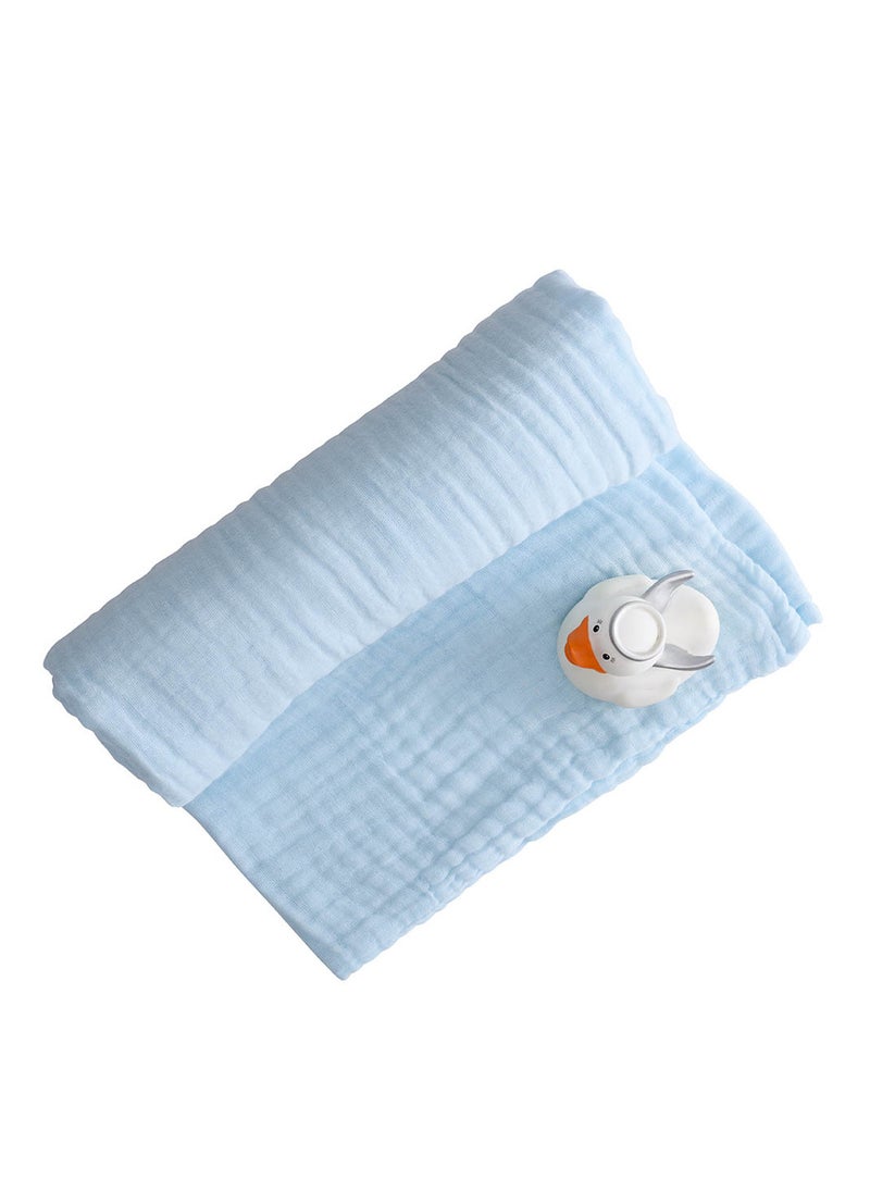 Anvi Baby Organic Muslin Bath Towel Blue 