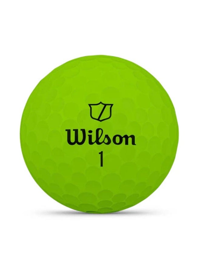 Wilson Duo Soft Golf Ball Green 12-Ball – Soft-Feel Golf Balls with High-Visibility Green Color for Comfortable Impact, Easy Ball Identification, Recreational Rounds, Practice Sessions and Everyday Golf Play - Image 2
