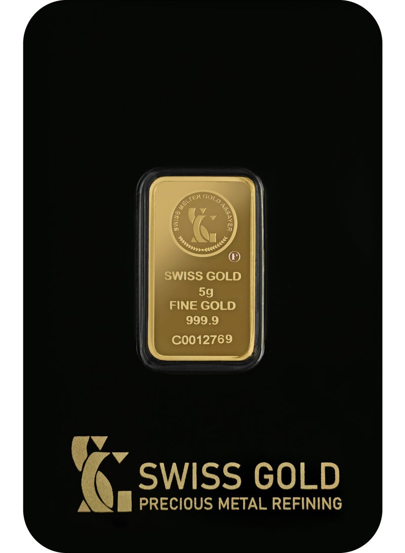 سويس جولد سبيكة ذهب سويس جولد 5 جرام 24 قيراط (999.9%) ذهب نقي - Image 1