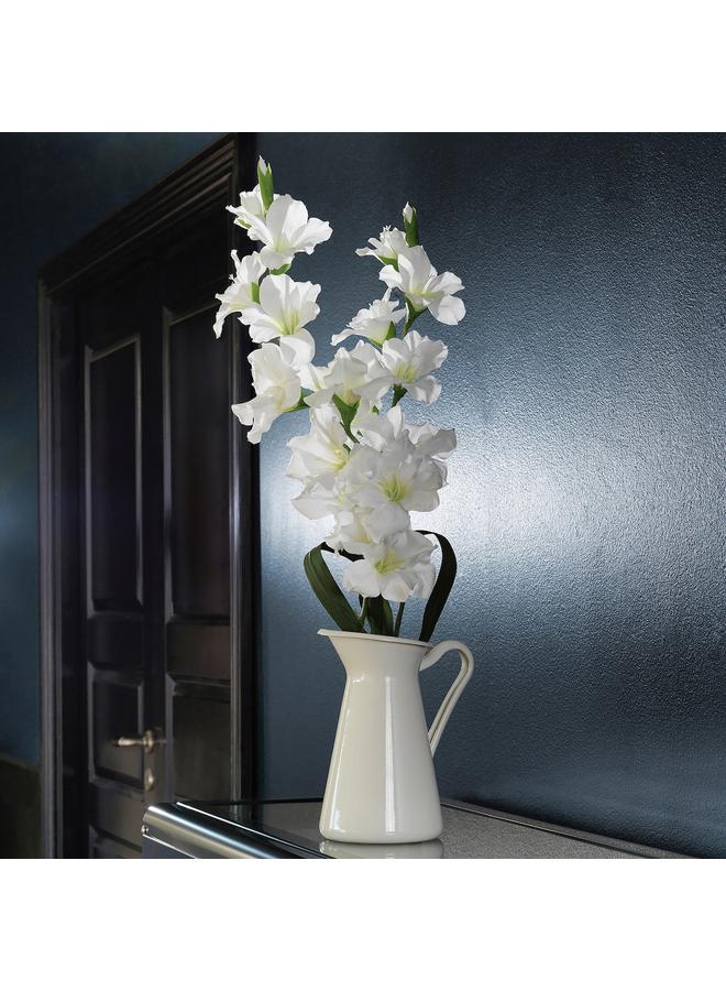 Zaboon Artificial flower, Gladiolus/white, 100 cm - Image 4
