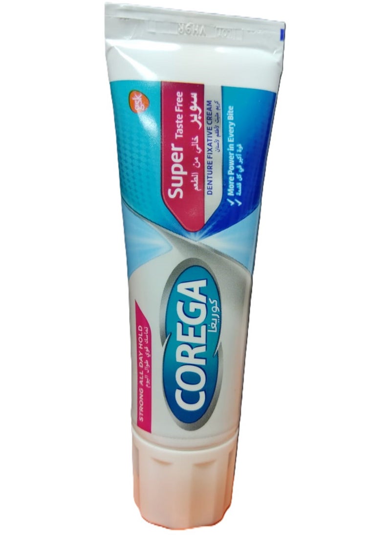 COREGA - Corega Strong Hold All Day Long Denture Adhesive Flavor-Free Cream 40 gm - Image 1