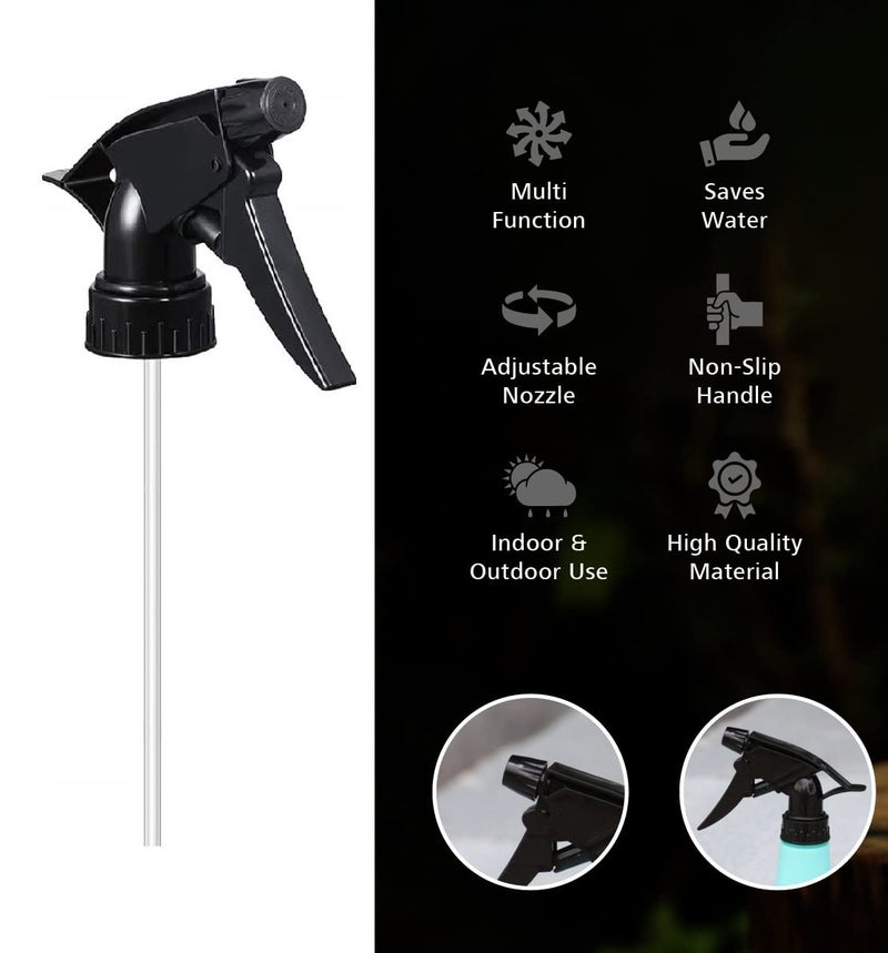 KWEL Plastic Trigger Sprayer Nozzle, Fits Standard - Black Pack of 4 - Image 4