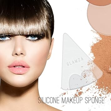 Glamza اسفنجة مكياج سيليكون أصلية مثلثية الشكل لمزج المكياج - Image 5