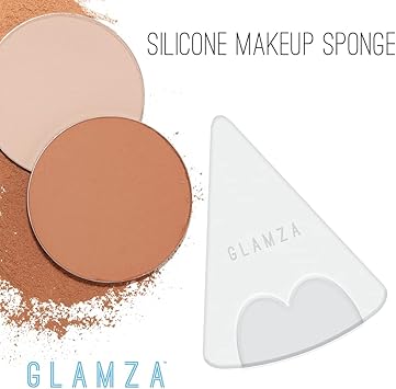 Glamza اسفنجة مكياج سيليكون أصلية مثلثية الشكل لمزج المكياج - Image 4