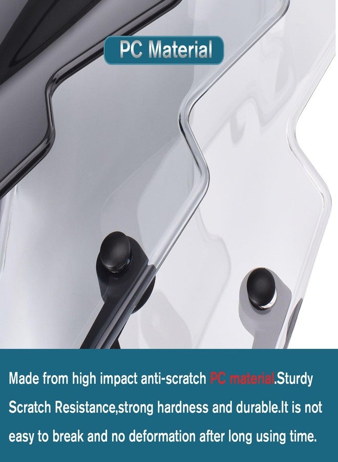 Midimttop Windshield Windscreen Bracket Front Fairing Flyscreen Air Spoiler Wind Deflector Visor Viser fit for Ya&ma&ha MT-09/SP MT 09 MT09 SP Accessories 2021-2023 (Black Smoke) - Image 2