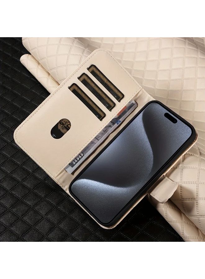 غلاف هاتف من الجلد الصناعي بنمط المشمش مع حامل بطاقات وحامل قابل للطي لهاتف iPhone 11 - Image 2