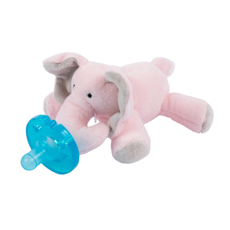 WubbaNub Infant Pacifier - Pink Elephant - Image 3
