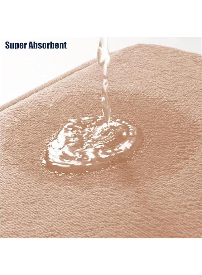 HOOKOR Bathroom Rug Sets 3 Piece, Non Slip Super Absorbent Soft Bathroom Mats, Machine Washable Bathroom Floor Mats Sets for Sink,Tub, Shower and Toilet (Beige) - Image 5