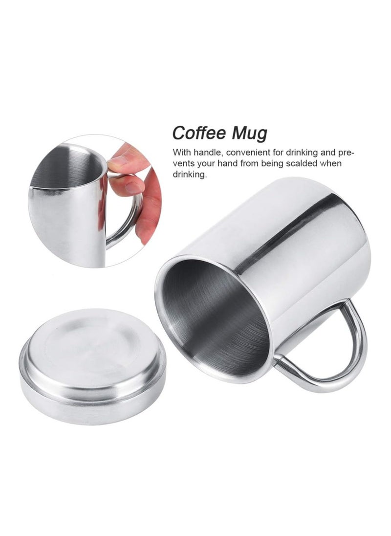 Bukela Insulated Stainless Steel Coffee Mug, Double Wall Camping Mug with Lid and Handle Coffee Cup Spill Resistant Lid Camping Cup Mug with Strong Handle(400ml)  - Image 5