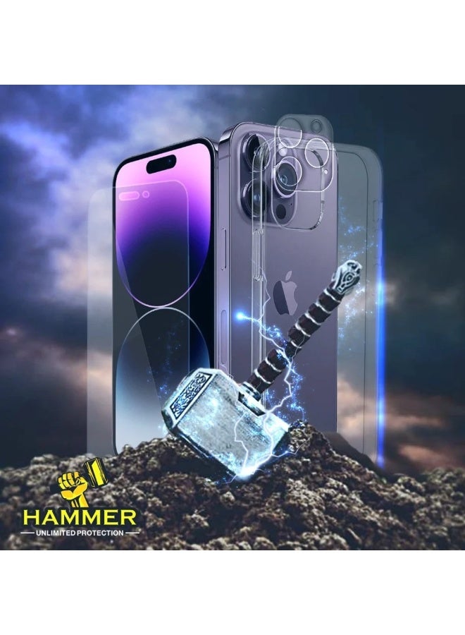Hammer package for iPhone 14 Pro, a 14-in-1 full protection case and aesthetics for the iPhone with maximum safety and elegance - Image 1