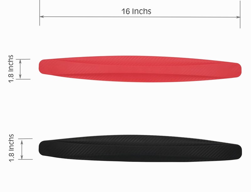Jeckthun 4 Pack Car Bumper Guard, Universal Rubber Protector for SUV - Front/Rear Anti Collision & Scratch Guard Strip (Black) - Image 4