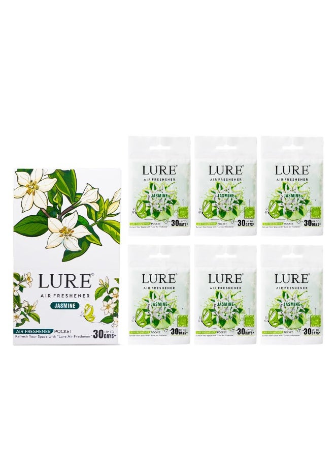 لور معطر جو LURE جل للجيب للحمامات والمراحيض والمنازل | حماية من الجراثيم | يدوم حتى ٣٠ يومًا - برائحة الياسمين ١٠ جم (عبوة من ٦ قطع) - Image 5