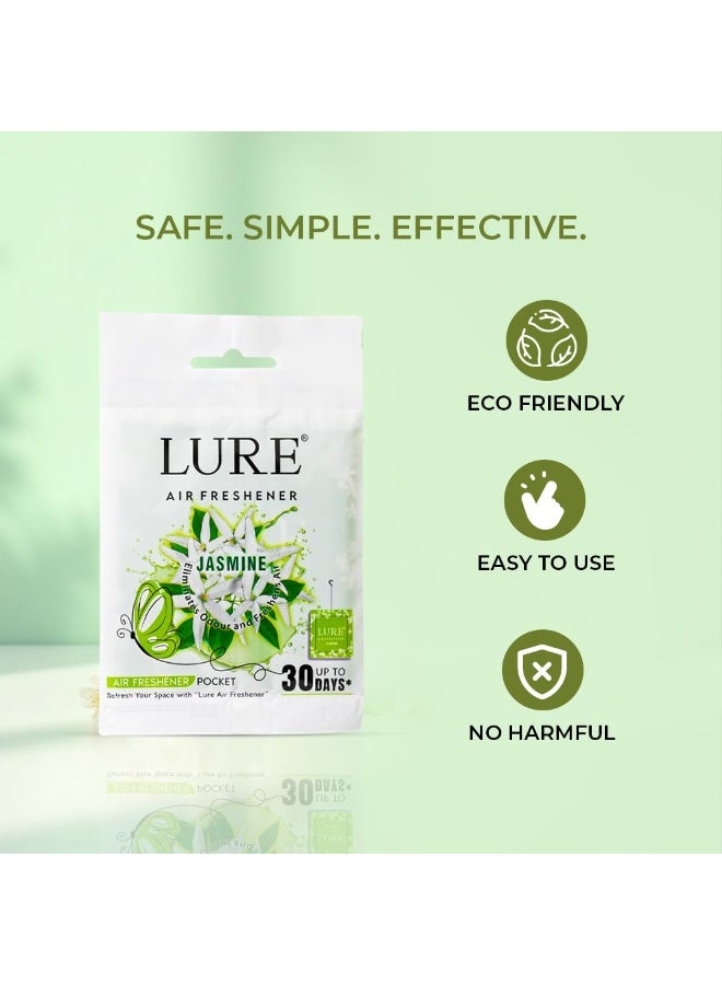 لور معطر جو LURE جل للجيب للحمامات والمراحيض والمنازل | حماية من الجراثيم | يدوم حتى ٣٠ يومًا - برائحة الياسمين ١٠ جم (عبوة من ٦ قطع) - Image 4