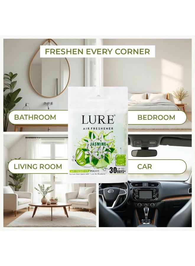 لور معطر جو LURE جل للجيب للحمامات والمراحيض والمنازل | حماية من الجراثيم | يدوم حتى ٣٠ يومًا - برائحة الياسمين ١٠ جم (عبوة من ٦ قطع) - Image 2