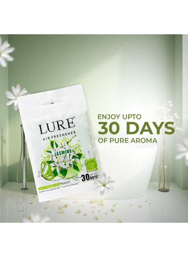 لور معطر جو LURE جل للجيب للحمامات والمراحيض والمنازل | حماية من الجراثيم | يدوم حتى ٣٠ يومًا - برائحة الياسمين ١٠ جم (عبوة من ٦ قطع) - Image 3