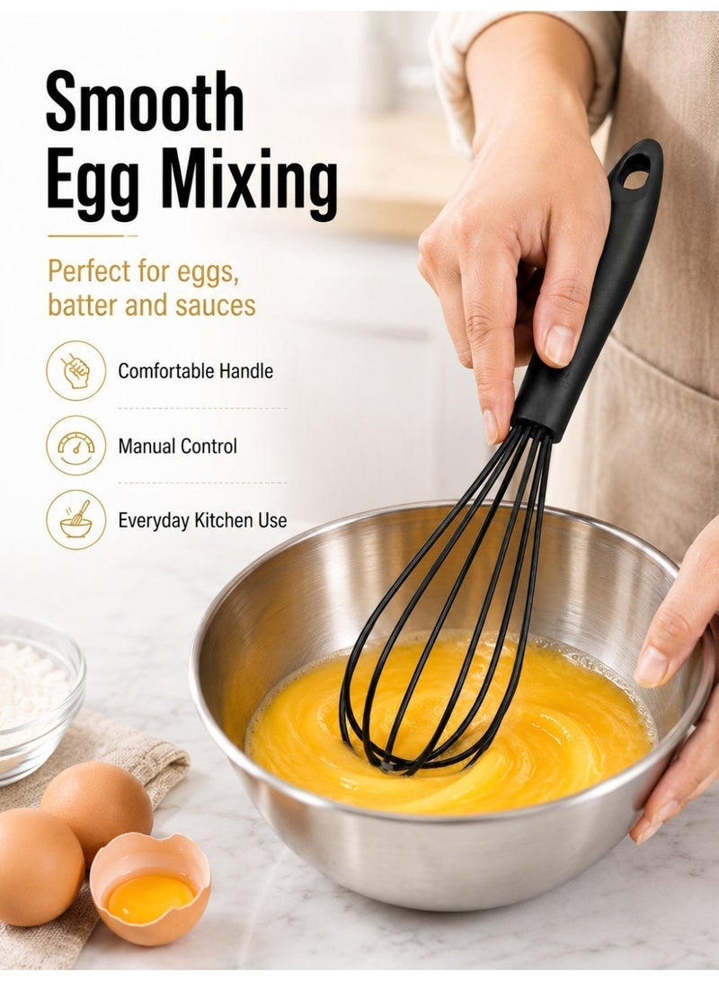 Leoxol Egg Beater | Hand Whisk And Cake Mixer | Silicone Kitchen Whisk | Manual Cream Sauce Batter Mixer With Hanging Handle - Image 5