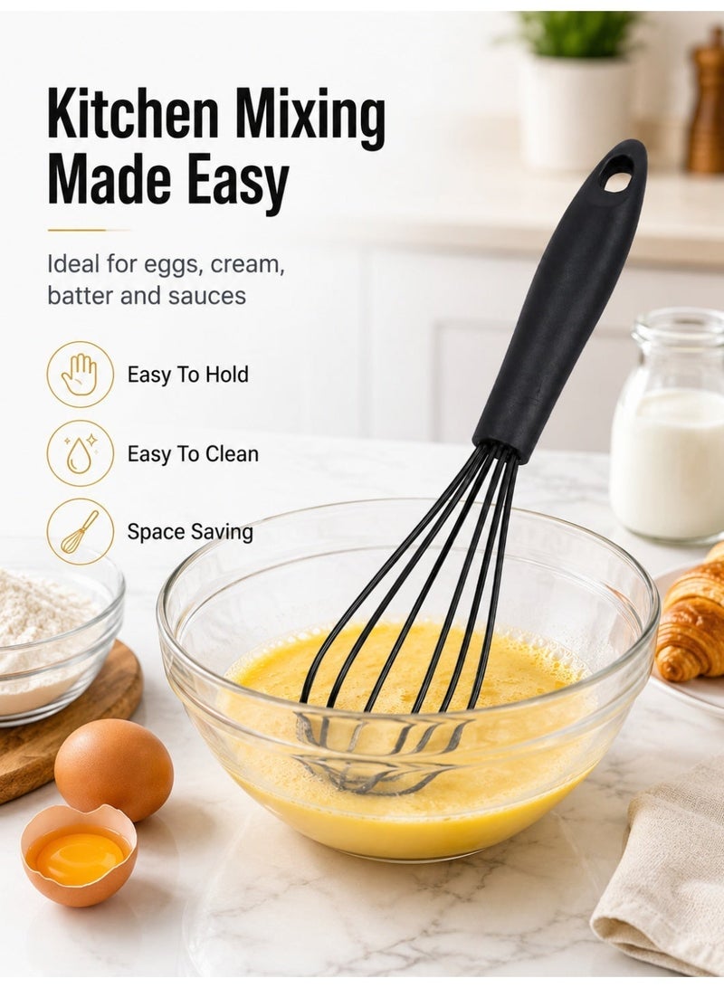 Leoxol Egg Beater | Hand Whisk And Cake Mixer | Silicone Kitchen Whisk | Manual Cream Sauce Batter Mixer With Hanging Handle - Image 2