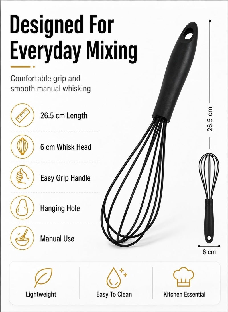 Leoxol Egg Beater | Hand Whisk And Cake Mixer | Silicone Kitchen Whisk | Manual Cream Sauce Batter Mixer With Hanging Handle - Image 4