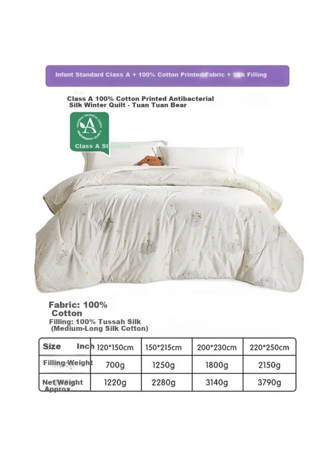 Luolaikids Luolai Children's Silk Quilt Baby A-class Cotton Silk Warm Winter Quilt Kindergarten Single Quilt Core 120*150 - Image 1